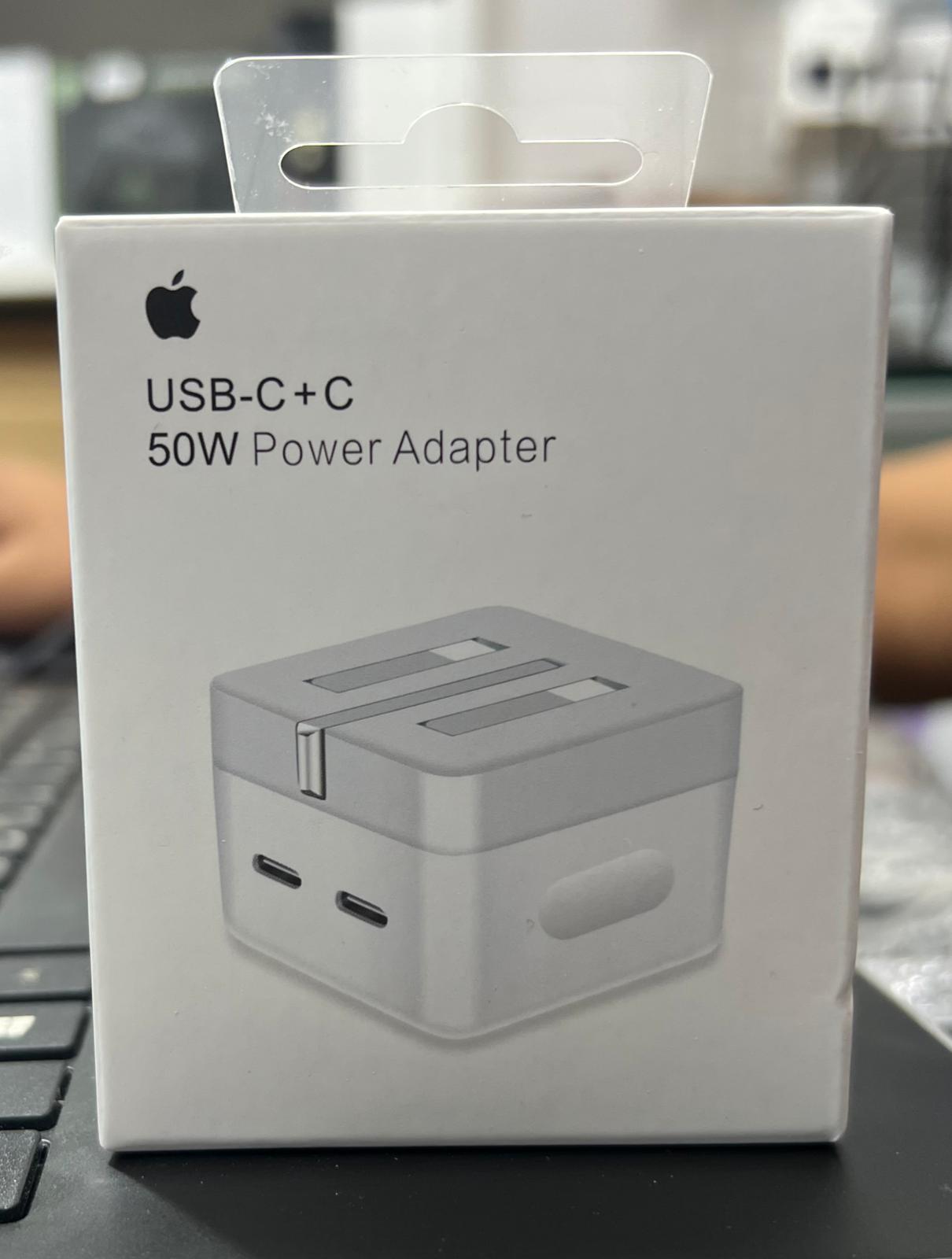 Dual USB-C Fast Charger PD 50W Power Block Type-C Cable For Apple iPad ORIGNAL APPLE CABLE Gamers Point