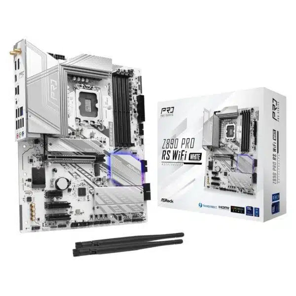 ASRock Z890 Pro RS WiFi 6E (White) — LGA1851 ATX Motherboard | Gamers Point Bahrain Intel Intel Motherboard Gamers Point