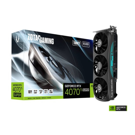 ZOTAC GAMING GeForce RTX 4070 Ti SUPER Trinity Black Edition 16GB GDDR6X-BAHRAIN GPU Gamers Point 379.000