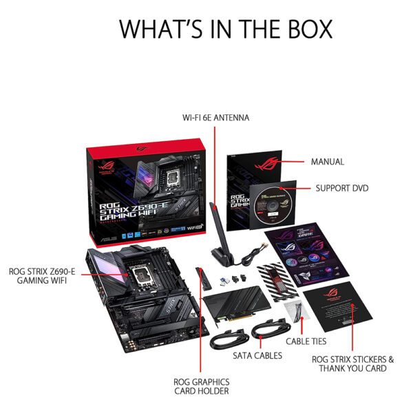 ASUS ROG Strix Z690-E WiFi DDR5 ATX Motherboard - Now Buy From Gamers Point Store Arad With Best Discounted Price Call Us Now +973-36820393 Delivery available to all bahrain Intel Motherboard Gamers Point 139.000