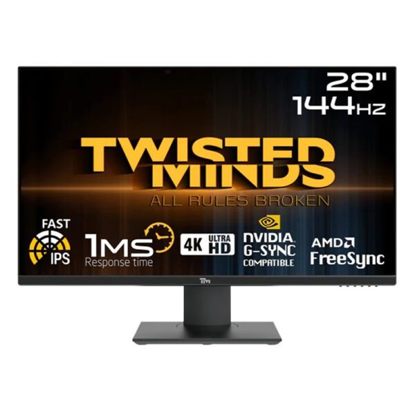 TWISTED MINDS 28" UHD 4K 144Hz 1MS IPS GAMING MONITOR - Now Buy From Gamers Point Store Arad With Best Discounted Price Call Us Now +973-36820393 Delivery available to all bahrain UHD (4K) Gamers Point 165.000