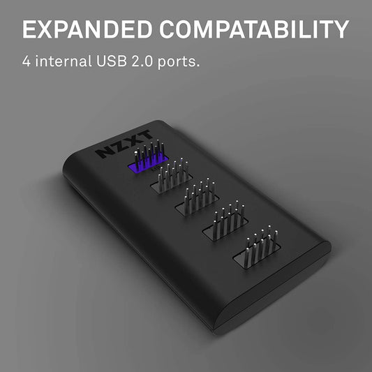 NZXT Internal USB Hub 3 4-Port USB 2.0 Internal Expansion
