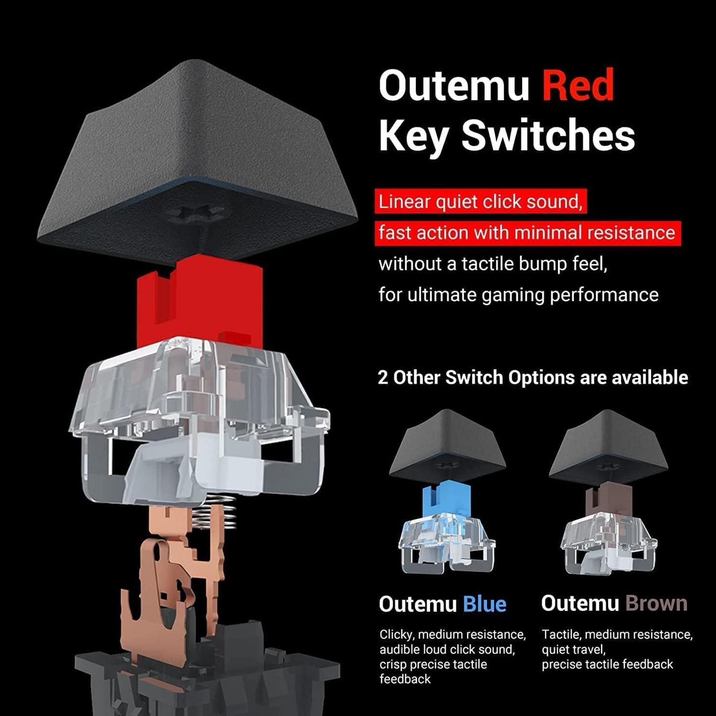 Redragon K552 Kumara 87-Keys Mechanical Gaming Keyboard, Red Key Switches, Anti-Ghosting Keys, Free N-Key Rollover, ABS Material, Wired Connectivity, English Keyboard Layout, Black | K552RGB-1-RED Redragon Keyboards Gamers Point