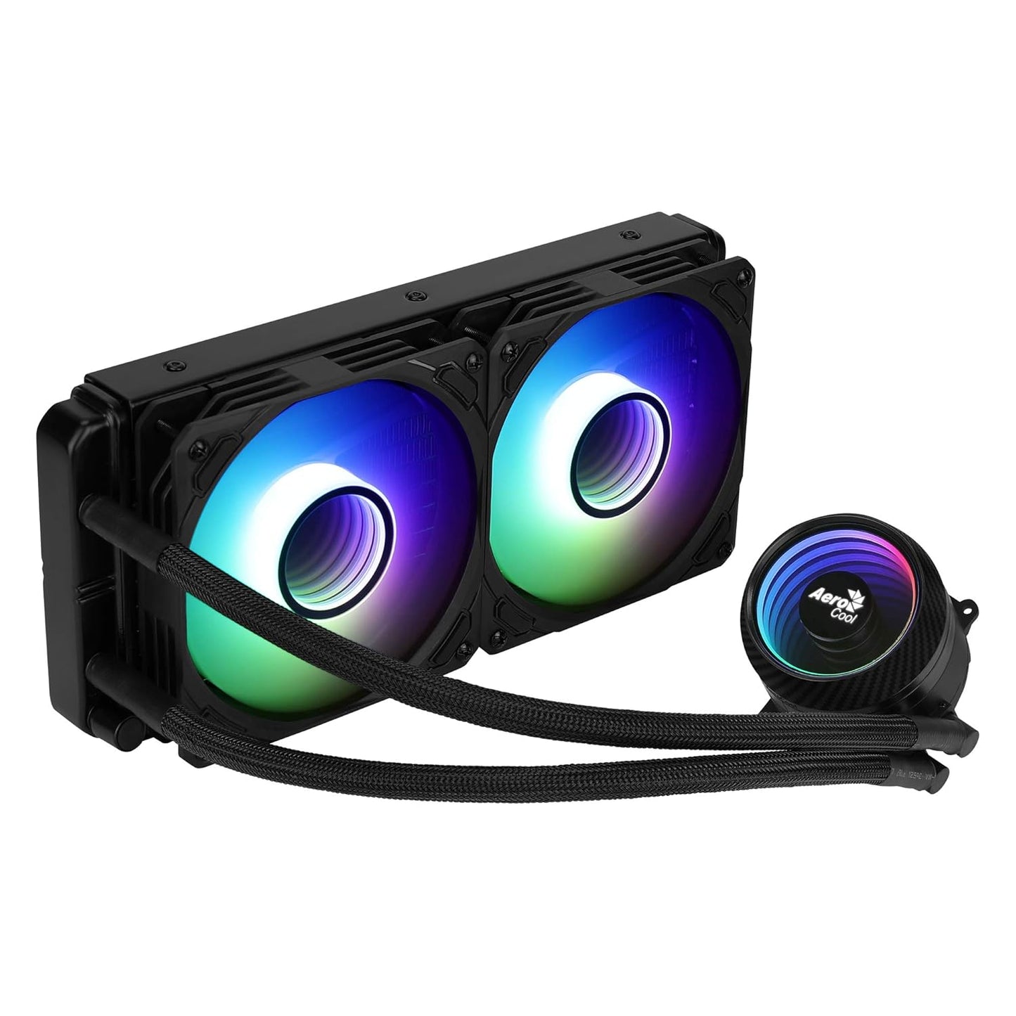 Aerocool MIRAGEL240, CPU Liquid W ATERCooling, 2 ARGB Fans 12cm, TDP 400W, Black BAHRAIN Water Cooling Systems Gamers Point 45.000