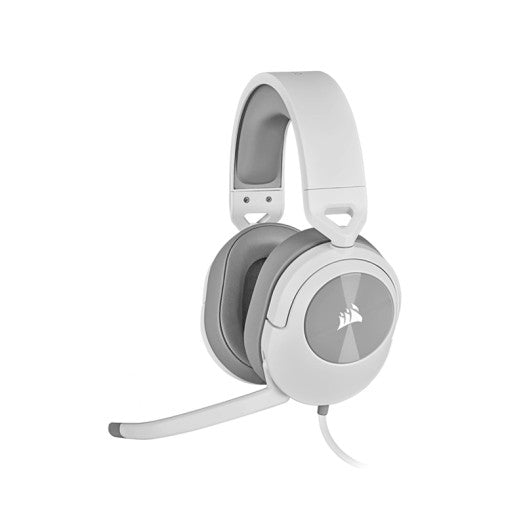 Corsair HS55 Stereo Gaming Headset (Leatherette Memory Foam Ear Pads, Lightweight, Omni-Directional Microphone, PC, Mac, PS5/PS4, Xbox Series X | S, Nintendo Switch, Mobile Compatibility) White MP HEADSET Gamers Point 45.000