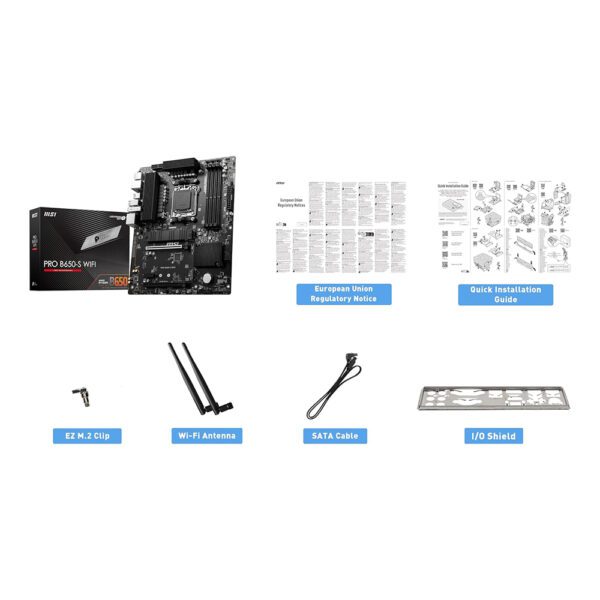 MSI PRO B650-S WiFi AM5 DDR5 Motherboard - Now Buy From Gamers Point Store Arad With Best Discounted Price Call Us Now +973-36820393 Delivery available to all bahrain AMD Motherboard Gamers Point 89.000