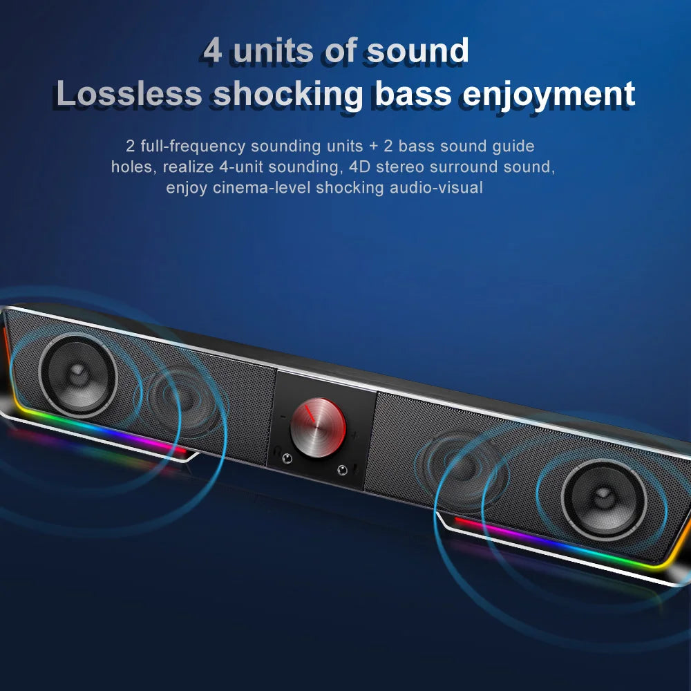 REDRAGON GS570 Darknets Support Bluetooth Wireless aux 3.5 surround RGB speakers column sound bar for computer PC loudspeakers - bahrain Redragon speakers Gamers Point