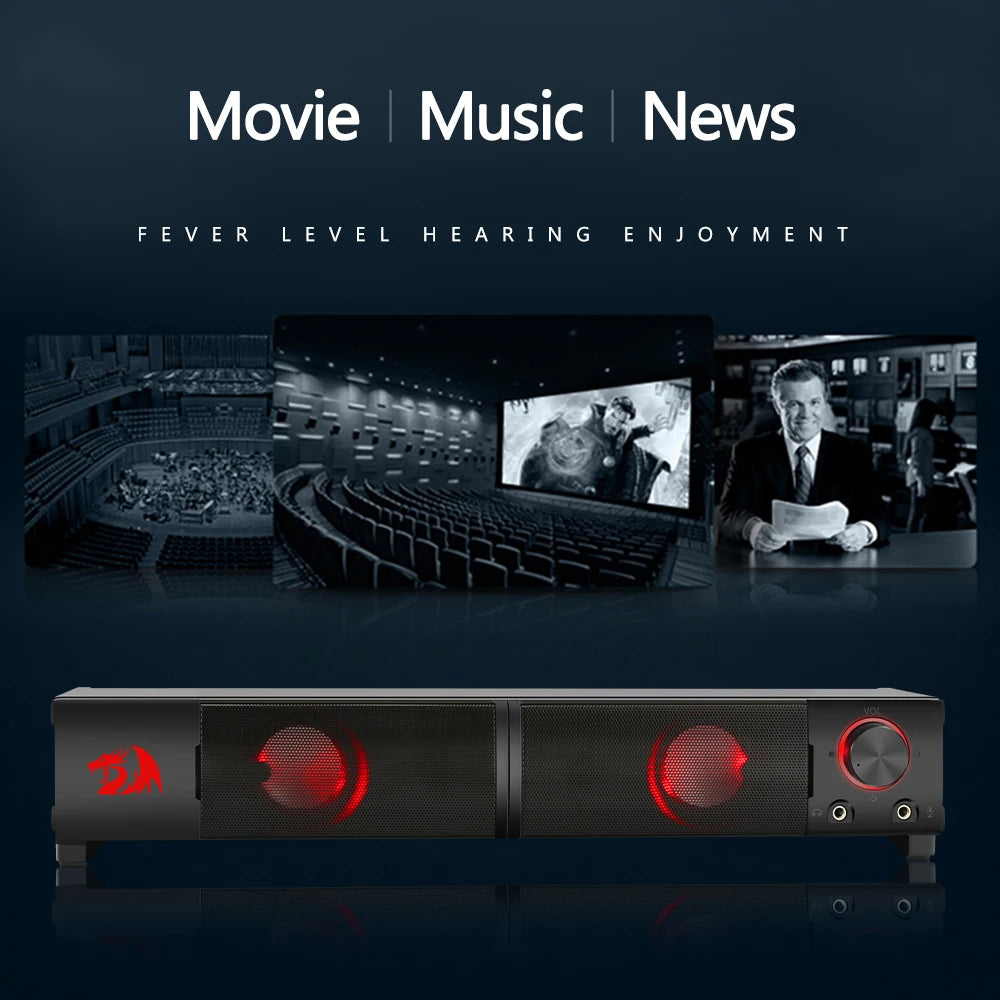 Portable Speaker Portable Speaker | Surround Sound Speakers Pc - Gs550 Aux 3.5mm - bahrain Redragon Speakers Gamers Point