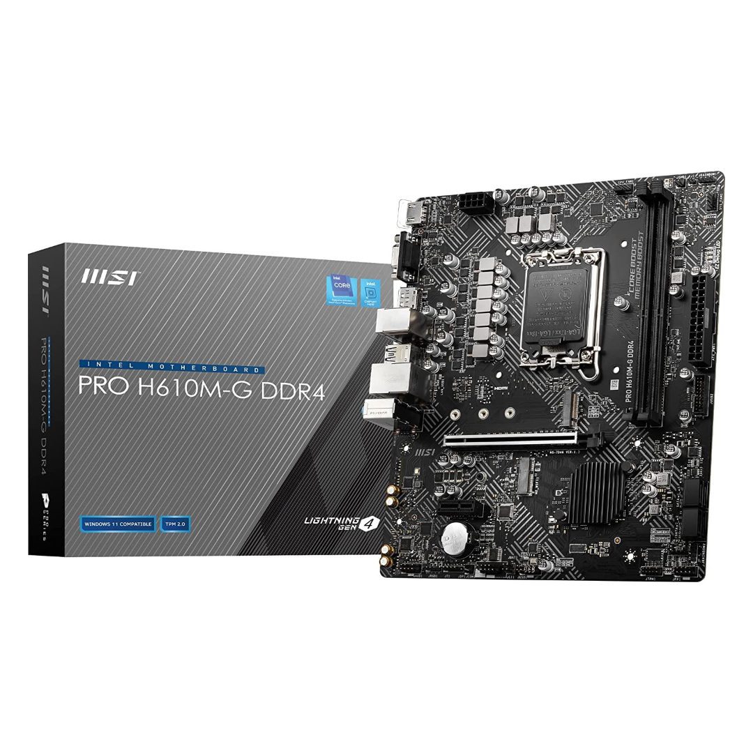 MSI PRO H610M-G 12th/13th Gen mATX Motherboard-Now Buy From Gamers Point Store Arad With Best Discounted Price Call Us Now +973-36820393 Delivery available to all bahrain Intel Motherboard Gamers Point 50.000