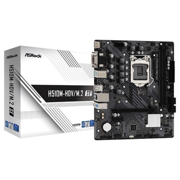 Asrock H510M- HDV/M.2 SE Motherboard - Now Buy From Gamers Point Store Arad With Best Discounted Price Call Us Now +973-36820393 Delivery available to all bahrain Intel Motherboard Gamers Point 45.000