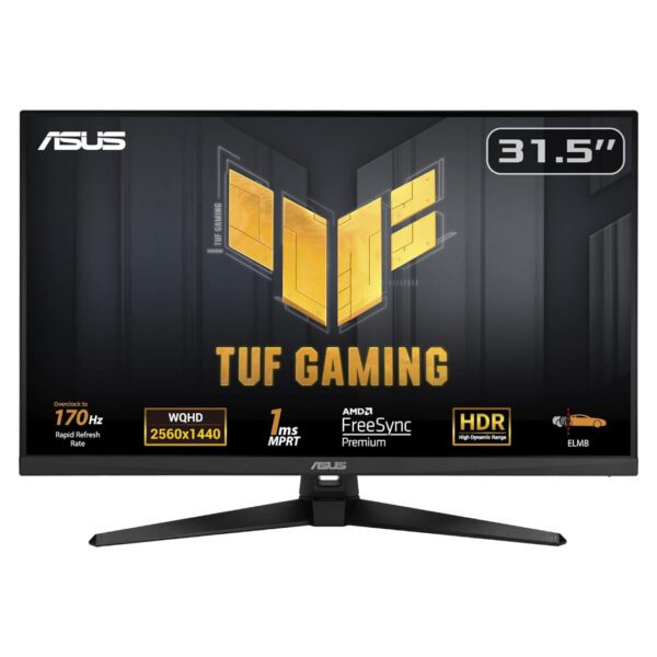 ASUS TUF Gaming 32” 32inch 2K QHD, 170Hz, VA, 1ms Gaming Monitor - VG32AQA1A - Now Buy From Gamers Point Store Arad With Best Discounted Price Call Us Now +973-36820393 Delivery available to all bahrain QHD (2K) Gamers Point 175.000