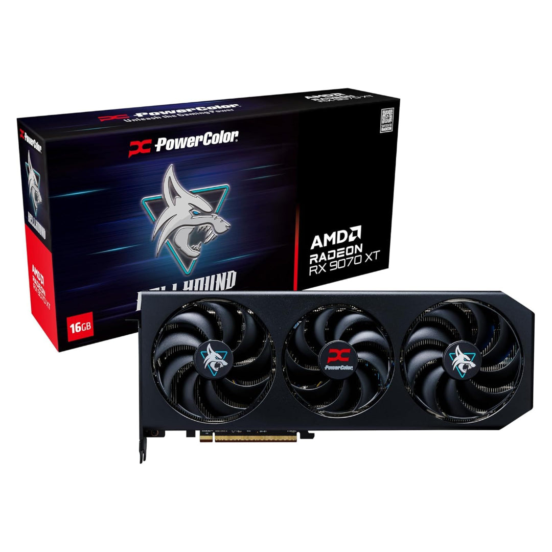 PowerColor Hellhound AMD Radeon RX 9070 XT 16GB GDDR6 Graphics Card