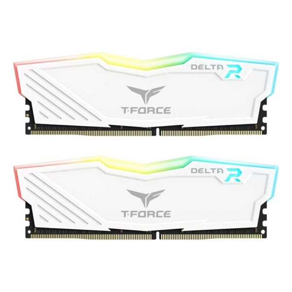 TEAMGROUP T-Force Delta RGB 16GB (8GBx2) 3600MHz DDR4 RAM - White - BAHRAIN RAM Gamers Point 35.000