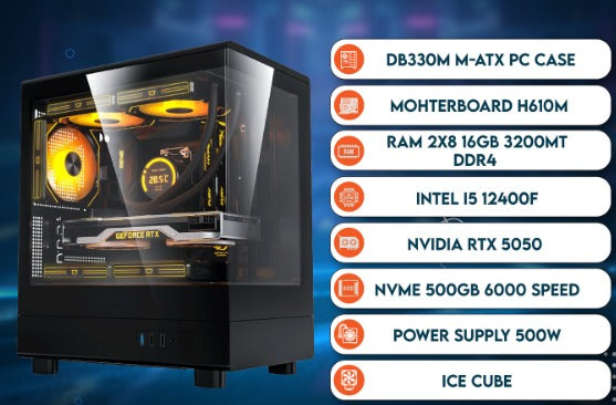 Gamers Point Ready PC (i5 12400F, RTX 5050, 16GB, 500GB SSD) Gamers Point Gaming PC Gamers Point