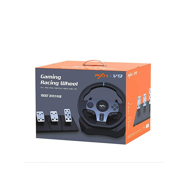 PXN V9 Steering Wheel, for PC,Xbox One,Nintendo Switch,PS3,PS4,Xbox Series S/X-BAHRAIN G Gamers Point 79.000