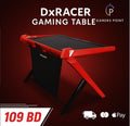 DXRacer Gaming Desk , Professional Game Work Station, Ultimate Gaming Comfort for PC Gamer, Black & Red Gaming Table
