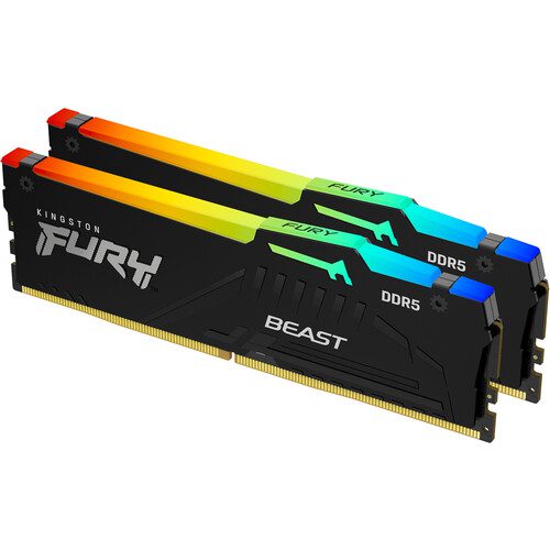 Kingston FURY Beast RGB DDR5 — 32GB (2×16GB) 5200/5600/6000 MT/s