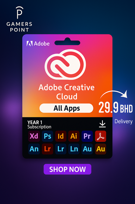 Adobe Creative Cloud — All Apps (1-Year Subscription) | Email Delivery Adobe Digital Subscription  Gamers Point