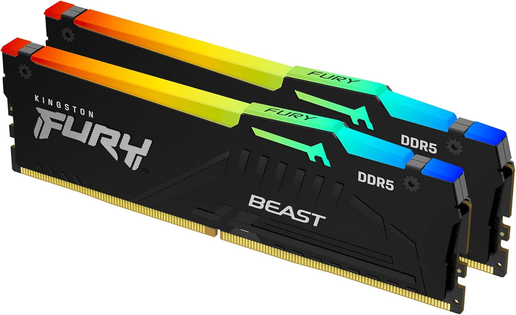 Kingston FURY Beast RGB DDR5 Desktop RAM 16GB (2x8GB) 5600MT/s CL40  KF556C40BBAK2-16  Gamers Point Bahrain