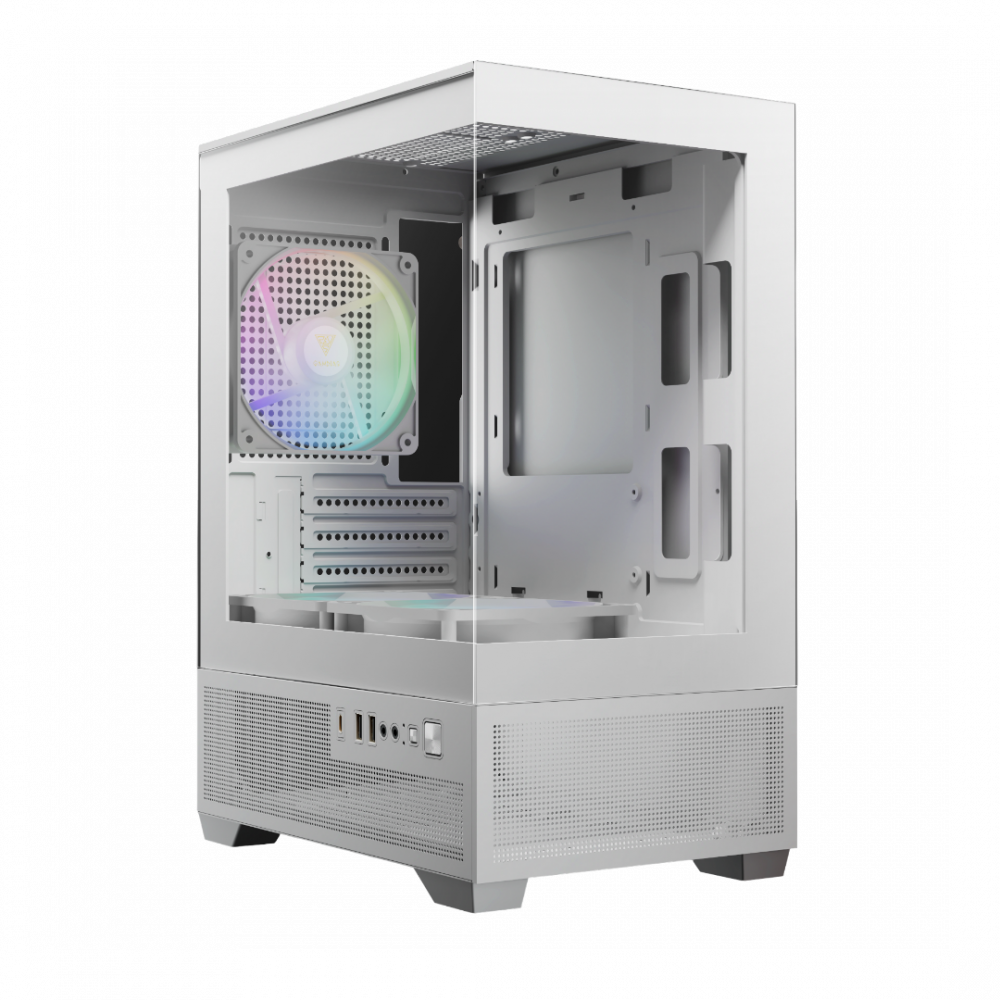 Gamdias Aura GC Elite ARGB Micro Tower Case White | Gamers Point Bahrain