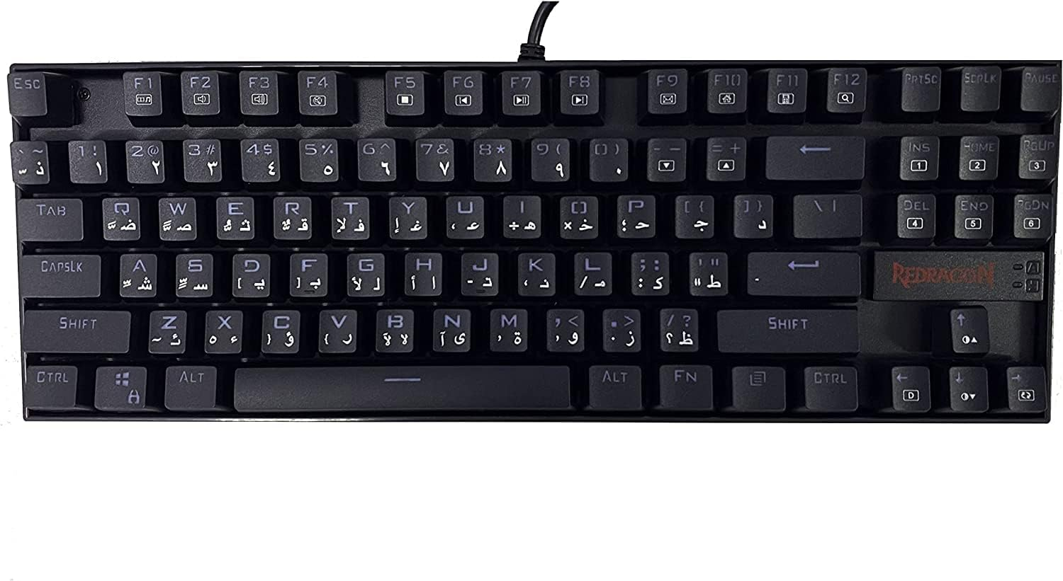 Redragon K552 Kumara 87-Keys Mechanical Gaming Keyboard, Red Key Switches, Anti-Ghosting Keys, Free N-Key Rollover, ABS Material, Wired Connectivity, English Keyboard Layout, Black | K552RGB-1-RED Redragon Keyboards  Gamers Point
