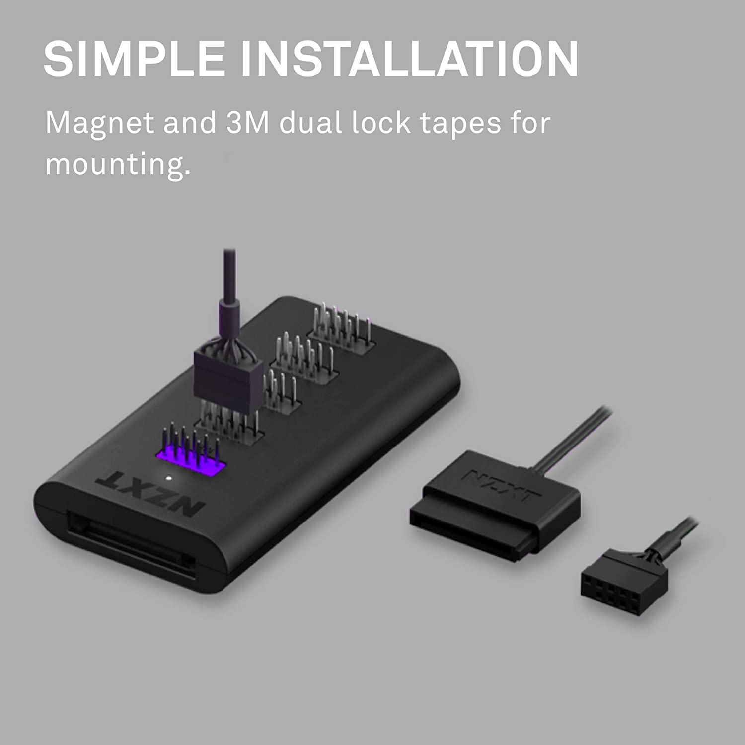 NZXT Internal USB Hub 3 4-Port USB 2.0 Internal Expansion