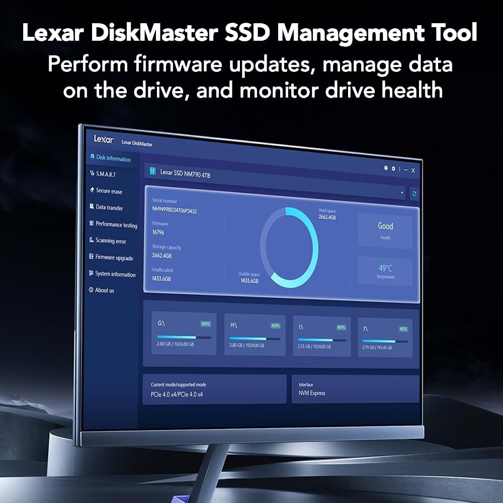 LEXAR NQ780 1 TB M2 NVME SSD “GEN 4.0” Lexar Storage  Gamers Point