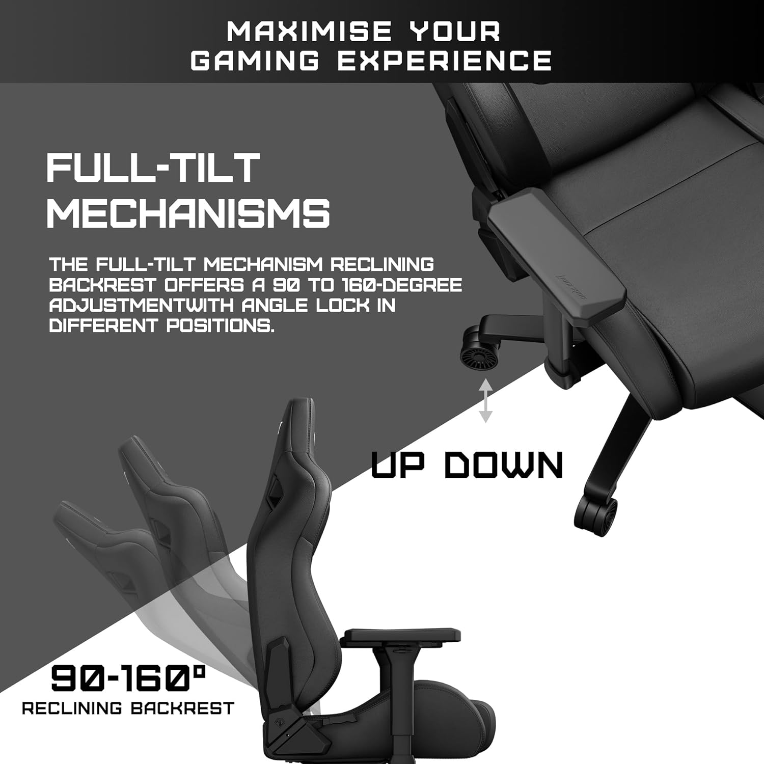 Anda Seat Kaiser Frontier Black Leather Gaming Chair - XL Premium ANDA Chair  Gamers Point