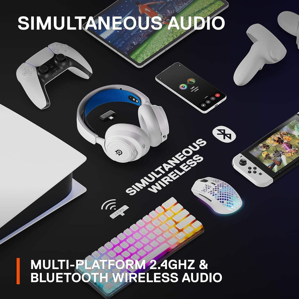 SteelSeries Arctis Nova 7P Wireless Multi-Platform Gaming Headset – White