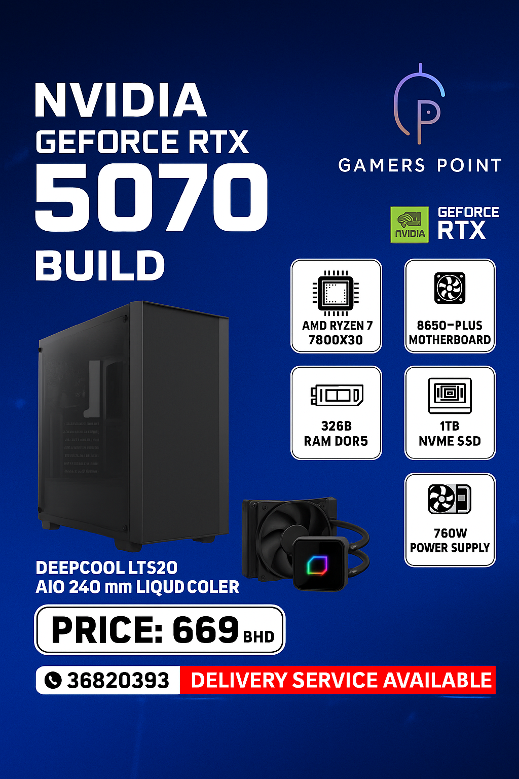 Gamers Point Custom Build – Powered by RTX 5070! ZOTAC Personal Computer  Gamers Point