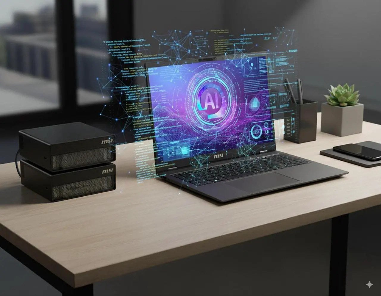 MSI EdgeXpert-11SUS Compact Desktop AI Supercomputer Powered by NVIDIA GB10 Grace Blackwell Superchip and NVIDIA DGX Spark In Bahrain
