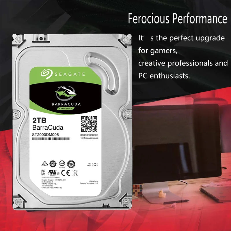 Seagate 2TB Hard Drive Disk HDD Desktop Internal HD 2000GB Harddisk 7200RPM 256M Cache 3.5" 6Gb/s Cache SATA III for PC Computer
