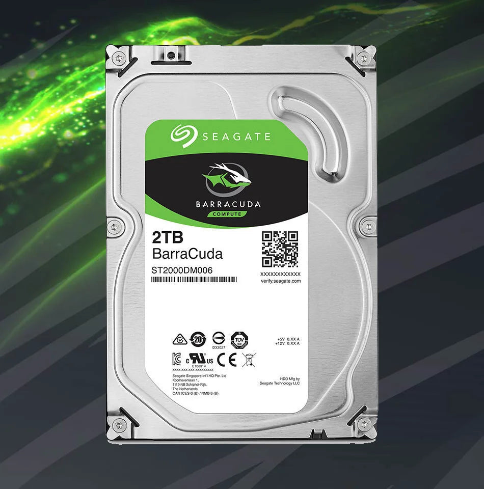 Seagate 2TB Hard Drive Disk HDD Desktop Internal HD 2000GB 2 TB Harddisk 7200RPM 64M 3.5" 6Gb/s Cache SATA III for PC Computer