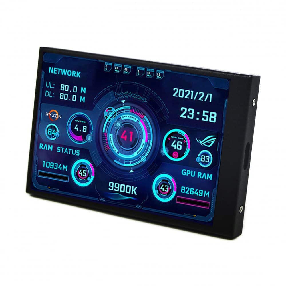 3.5-inch IPS USB-C Secondary Monitor Compact White Desk Display