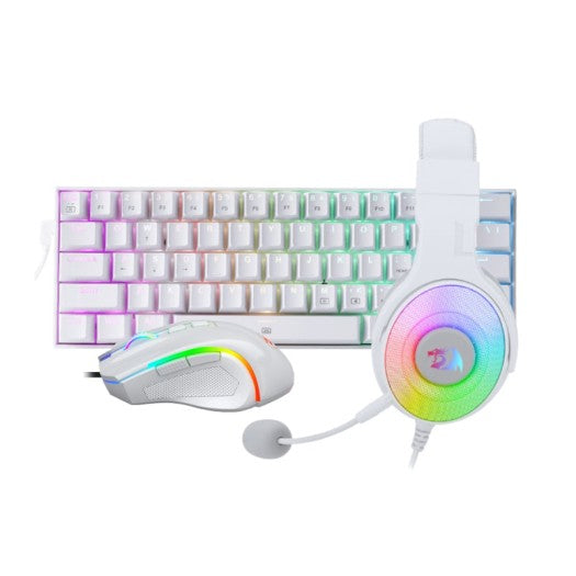 REDRAGON S129W GAMING 3 IN 1 COMBO ( K630 Mechanical Red Switches Keyboard + H350 Pandora 2 Heatset Redragon combo  Gamers Point
