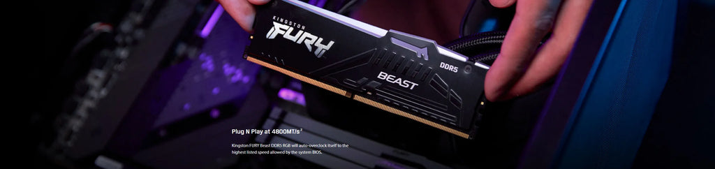 Kingston FURY Beast RGB DDR5 RAM 8GB 16GB 32GB 5200 5600 6000 6400 6800MHz Desktop AMD Intel CPU Motherboard Memory 288 PIN 1.1V