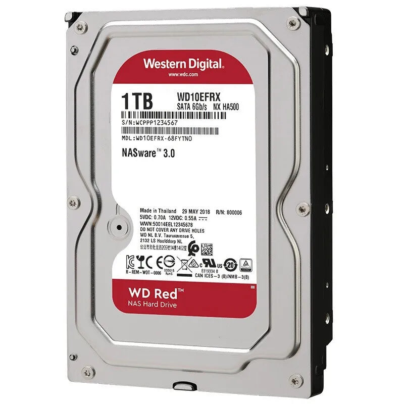 Original Western Digital WD 4TB Red NAS Hard Disk Drive 3.5" 4TB Internal Hard Drive 5400RPM SATA 6Gb/s 64MB Cache For Desktop