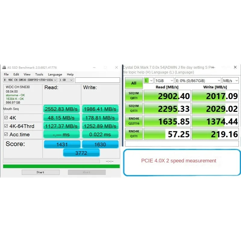 Western Digital WD CH SN530 SSD 1TB M.2 PCIE 4.0X2 2230 Solid State Drive For Support Xbox Series X/S Enhanced Games