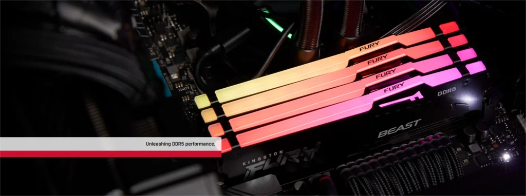 Kingston FURY Beast RGB DDR5 RAM 8GB 16GB 32GB 5200 5600 6000 6400 6800MHz Desktop AMD Intel CPU Motherboard Memory 288 PIN 1.1V
