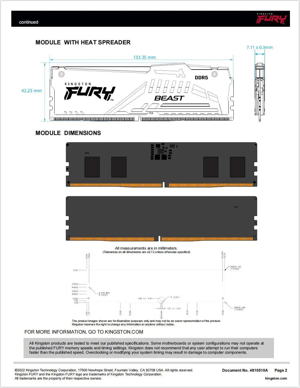 Kingston FURY Beast RGB DDR5 RAM 8GB 16GB 32GB 5200 5600 6000 6400 6800MHz Desktop AMD Intel CPU Motherboard Memory 288 PIN 1.1V