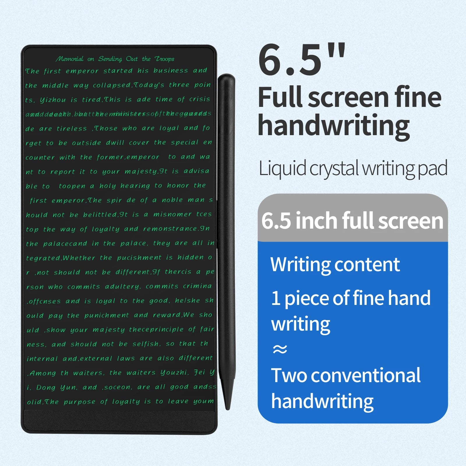 LCD Writing Tablet 6.5 Inch Doodle Board Drawing Tablet for Kids Handwriting Pad Memo Note for Home School Office Gifts