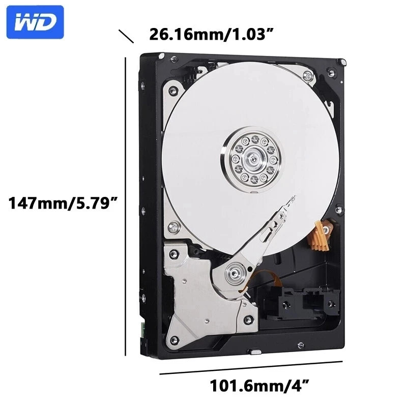 Western Digital WD BLUE 4TB 6TB 3.5" Hard Drive Disk SATA III 5400 RPM 500GB 1T 2TB HD Hard disk For Monitoring Desktop Computer