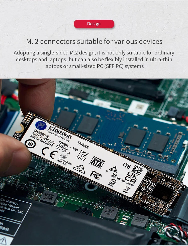Kingston A400-NGFF SSD M.2 2280 Internal Solid State Drives 2TB 1TB 480G 240G 120G M.2 SSDs SATA Hard Disk for Laptop Desktop PC