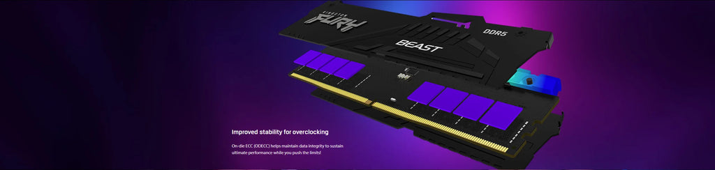Kingston FURY Beast RGB DDR5 RAM 8GB 16GB 32GB 5200 5600 6000 6400 6800MHz Desktop AMD Intel CPU Motherboard Memory 288 PIN 1.1V