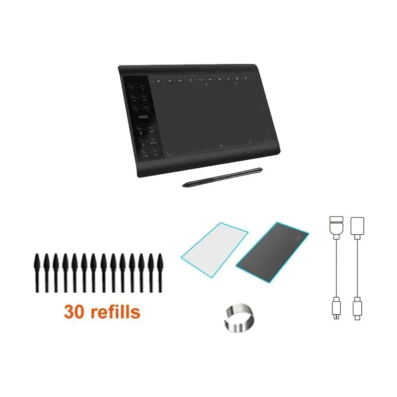 10*6 Inch Portable Digital Tablet Connect Mobile Phone Digital Pressure Drawing Tablet Interactive Graphic Tablet For Drawing