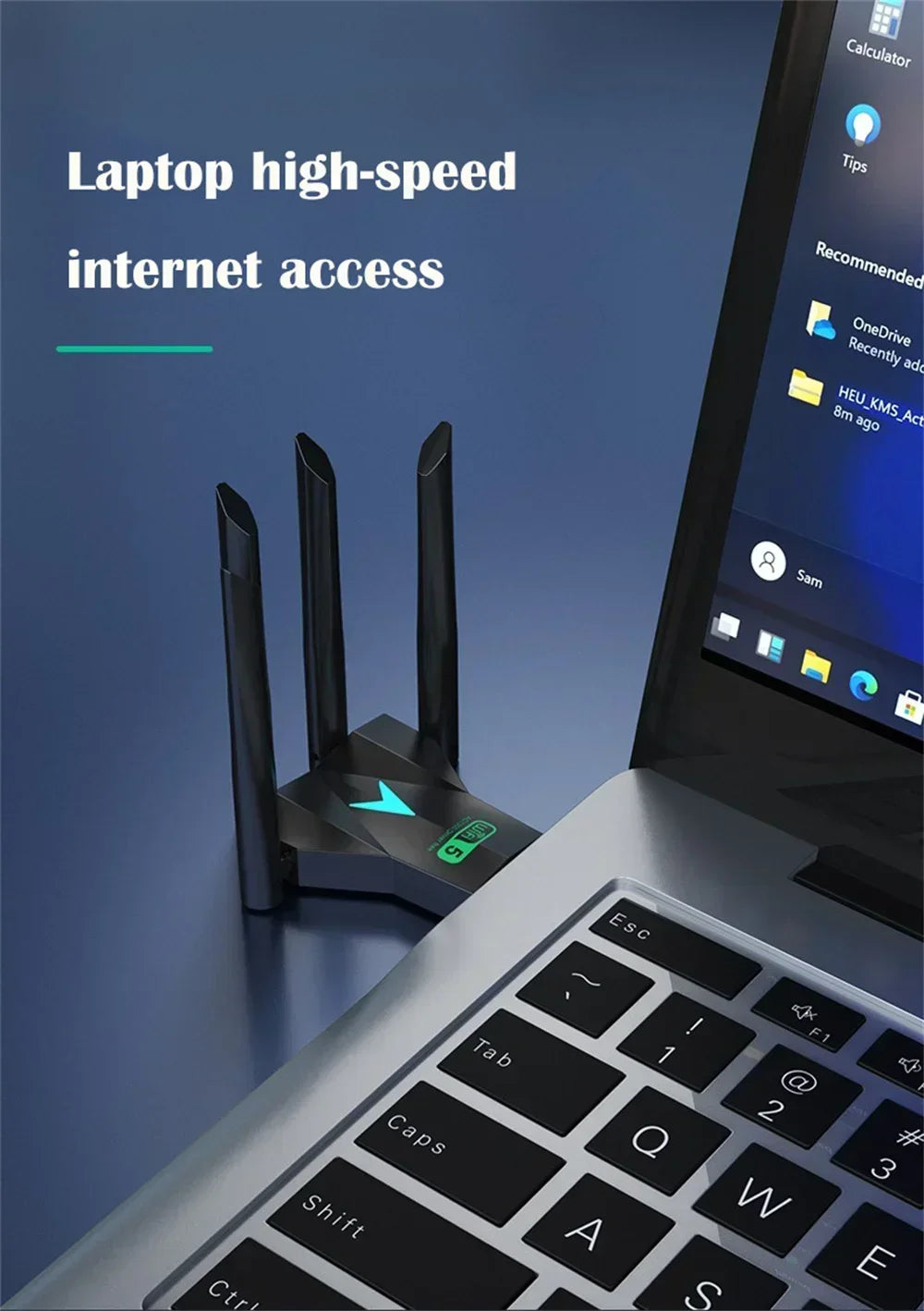 WIFI 1300Mbps Dual-Band USB 3.0 Wi-Fi Adapter (4 Antennas) | Gamers Point Bahrain 1300