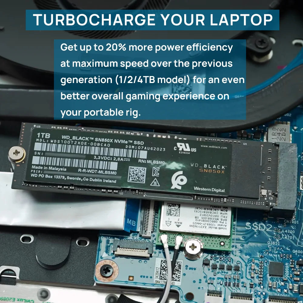 Western Digital SN850X 1TB 2TB 4TB WD_BLACK M.2 2280 NVMe PCIe Gen 4.0x4 SSD Solid State Drives for Gaming Computer Laptop PS5