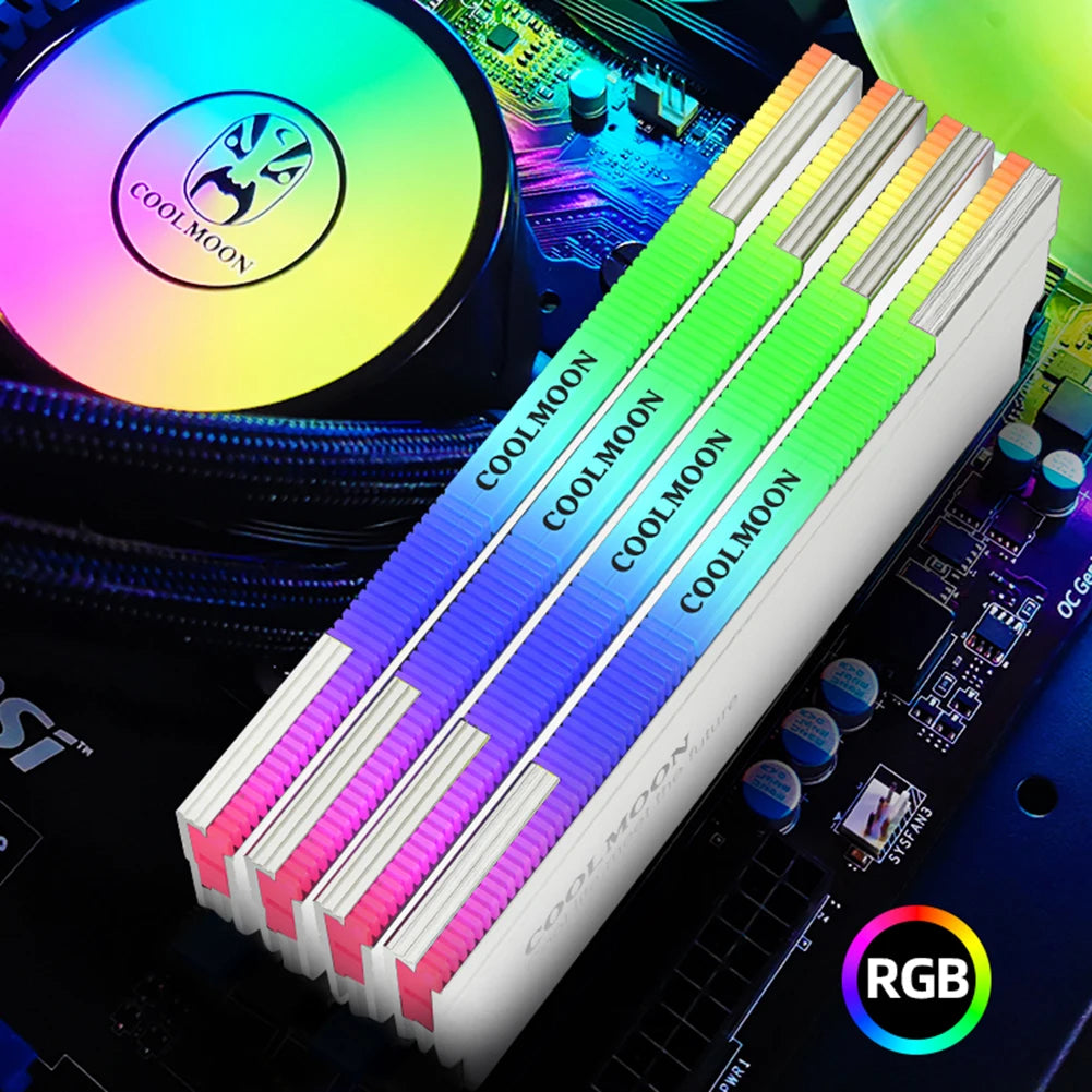 RAM Heatsink Aura Sync DDR4 DDR3 Memory Heat Sink with Thermal Silicone Pad for Desktop Computer PC Memory