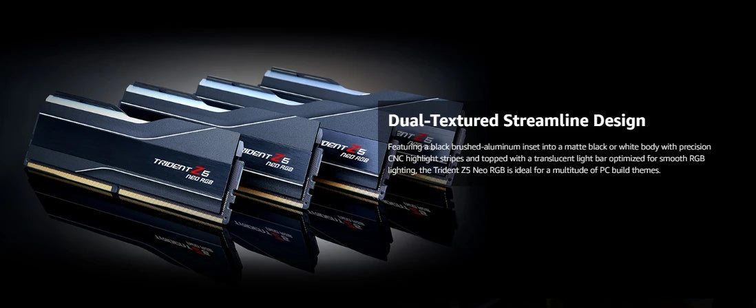 G.Skill DDR5 Trident Z5 NEO RGB Series (16GBx2 )/ (24GBx2)/(32GBx2)Ram 288-Pin SDRAM 6000MHz (AMD Expo) Dual Channel Desktop RAM
