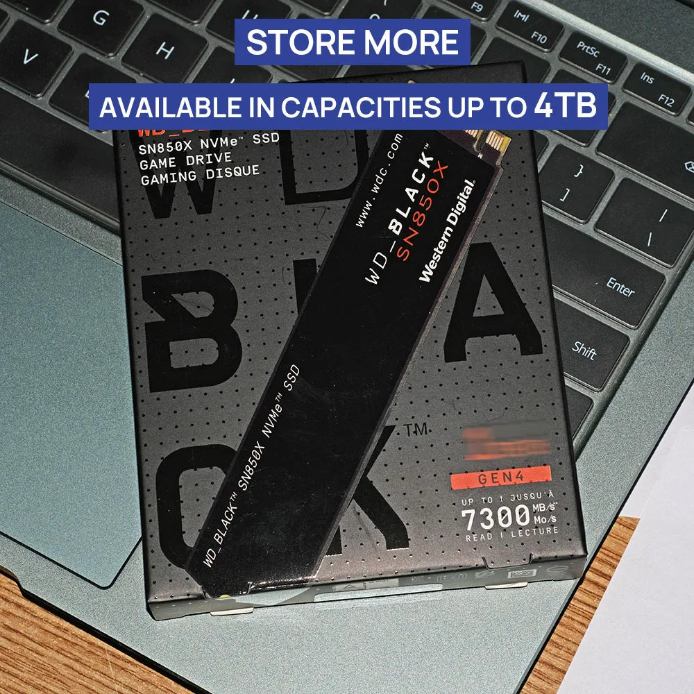 Western Digital SN850X 1TB 2TB 4TB WD_BLACK M.2 2280 NVMe PCIe Gen 4.0x4 SSD Solid State Drives for Gaming Computer Laptop PS5